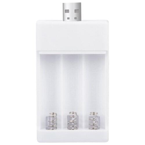 1pcs Universal USB Output Battery Charger 3 Slot Adapter for AA / AAA Battery Rechargeable Quick Charge Battery Charging Tools