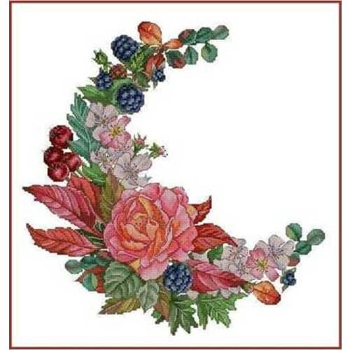 Spring and summer flowers and fruits Counted Cross Stitch 11CT 14CT 18CT DIY Cross Stitch Kits Embroidery Needlework Sets