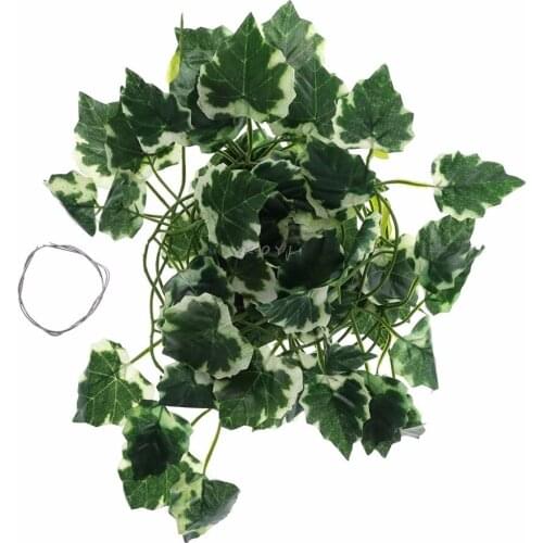 Reptile Box Lizards Terrarium Artificial Vine Decoration Lizard Fake Plants Green Leaves