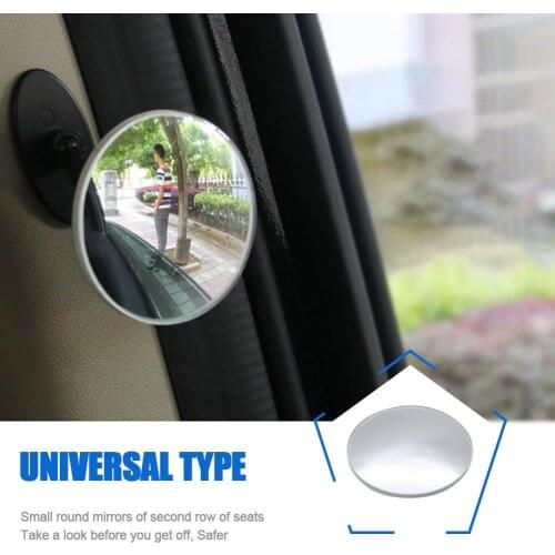 360 Degree HD Blind Spot Mirror Adjustable Car Rearview Round Mirror For Car Reverse Wide Angle Vehicle Parking Rimless Mirrors