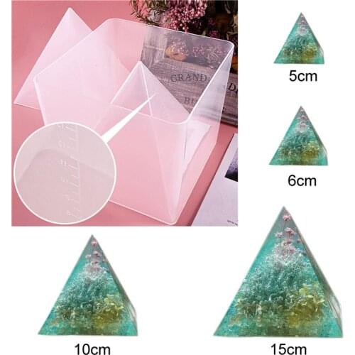 1 set Transparent Pyramid Silicone Mould DIY Resin Decorative Craft Jewelry Making Mold resin molds for jewelry pyramid mold DIY