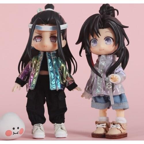 1PCS Lovely Handmade Coat Fashion Shiny pocket jacket for ob11,obitsu 11,molly, gsc,1/12 BJD Doll Accessories Clothing