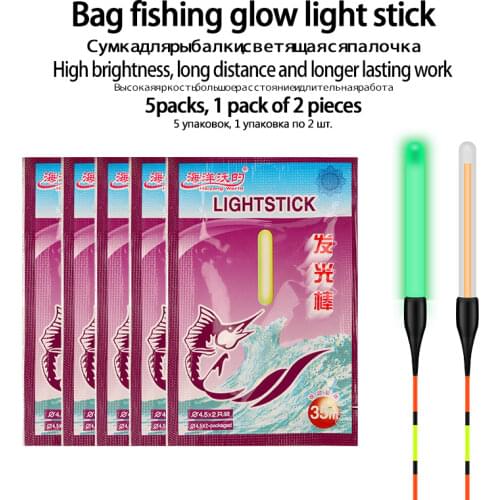 10 pcs Fluorescent Lightstick+5 Soft Tube+5 Connectors Different Size for Choose Night Fishing Luminous Lightstick Fishing Tool