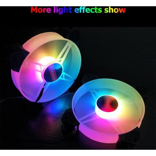 120mm RGB Cooling Fan Desktop Case Gorgeous Chassis Radiator Cooler for COOLMOON Household Computer Accessories