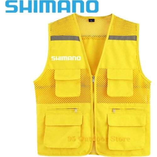 2021 Shimano Fishing Jacket Fishing Vest Outdoor Quick-drying Mesh Multi Pocket Photography Fishing Outdoor Plus Size