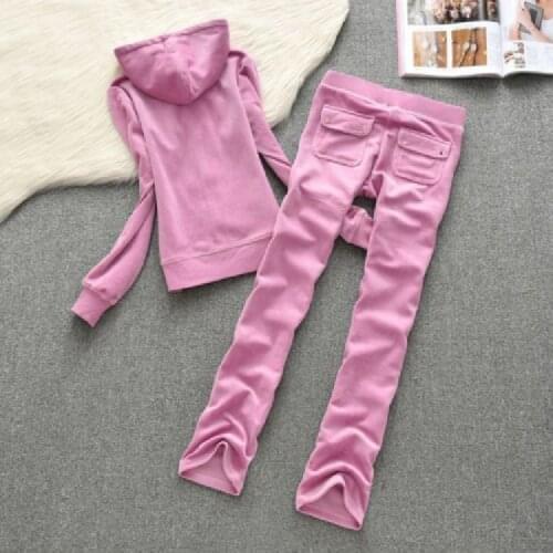 2021 New Slim Solid Two Piece Set Sportswear pockets Tracksuit Women Hooded Conjunto Feminino Sweatshirt Set Outfits
