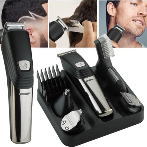6 in 1 Professional Electric Hair Clipper Rechargeable And Adjustable Hair Clipper for Mens Shaving Electric Beard Cutter