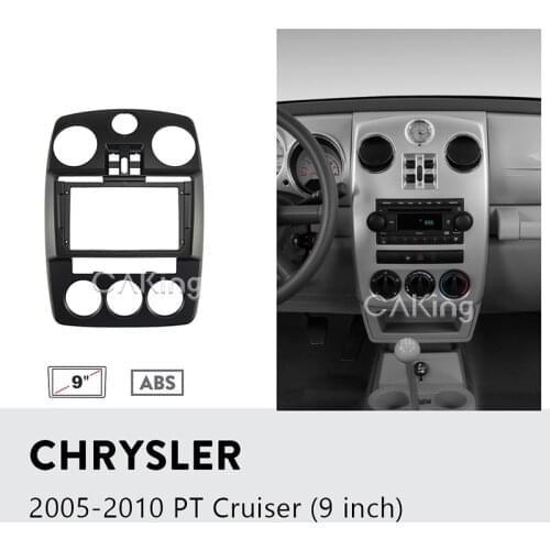 9 inch Car Fascia Panel for Chrysler PT Cruiser 2005-2010 Audio Frame GPS Navigation Facia Dash Mounting Kit Face Plate Adapter