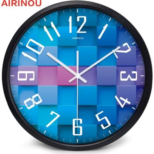 Airinou 3D Diamond Lattice design, glass&metal Wall clock, Conference Room Library Science And Technology Hall Decorate