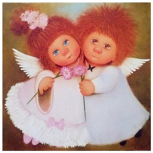 ARMYQZ Diamond Embroidery DIY Diamond Painting Angel Bee Flower Rhinestone Embroidery Round Diamond Square Diamond Cross Stitch