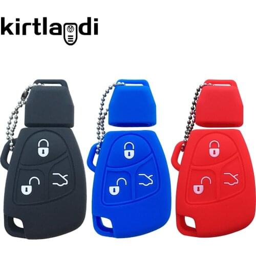 3 Button Key Case Cover for Mercedes Benz AMG Viano W639 B C E S ML SLK CLK Class W211 W202 220th Shell Silicone Remote Holder