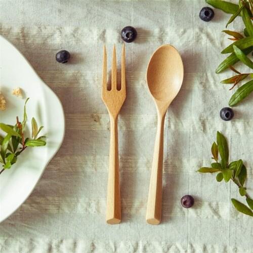 Wooden Salad Dinner Fork Dinnerware Handmade Salad Dinner Fork Teaspoon Wooden Dinnerware Kitchen Gadget