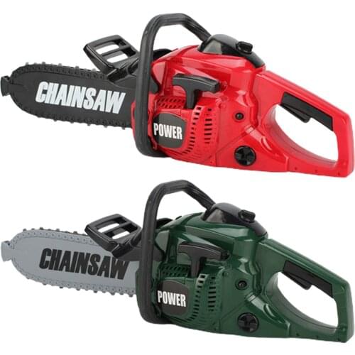 Kids Electric Chainsaw Toy Safe Rotating Chain Realistic Saw Sound Power House Garden Tool Children Pretend Play Toys