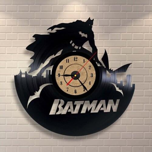 European and American fashion popular vinyl record clock creative wall clock acrylic silent wall clock choice