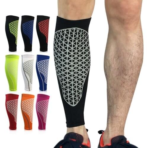 Compression Running Calf Leg Sleeve Cycling Leg Warmers Sport Basketball Knee Pad Anti-sweat Anti-slip Shin Guard 1PCS