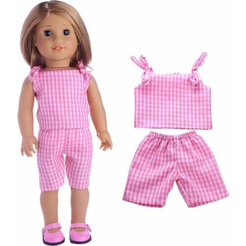 Doll Clothes Cute pink sling suit Fit 18 Inch Doll/43cm New - for Chrid Christmas Gift b17