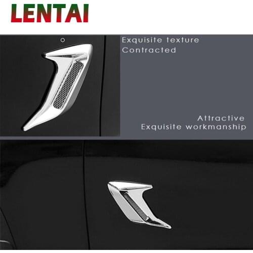 LENTAI 1PC Car Hood Side Vents Stickers Shark Gills Styling For Peugeot 508 308 206 307 207 407 2008 Citroen C4 C5 Opel Astra j