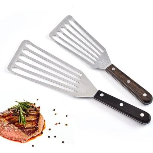 Creative Slotted Turner Fish Spatula Stainless Steel Flexible Kitchen Utensil Barbecue Spatula Pancake Steak Shovel Cooking Tool