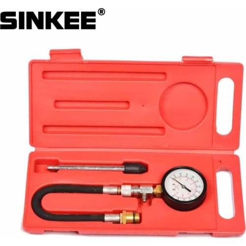 Pressure Gauge Flex Hose Compression Tester Cone Adapter 14mm 18mm w/Case