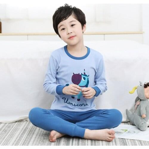 New Winter Sleepwear For Baby Kids Full Sleeve Pijamas Infantil 100% Cotton Autumn Kids Pajamas Set Boys Girls Clothes 2-13Y