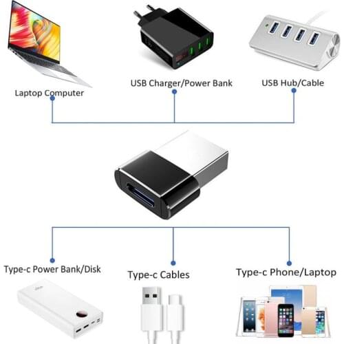 2019 New Arrival USB 2.0 Male to Type-c Female Converter Adapter Connector Converter for Computer Phone PC Type-C USB Adapter