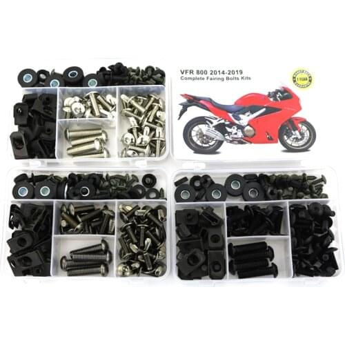 Fit For Honda VFR800 2014-2019 Complete Fairing Bolts Kit Steel Bodywork Screws Bolts Motorcycle Fairing Clips overing Bolts