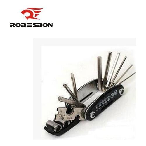 ROBESBON 15 in 1 outain Bicycle Tools Sets Bike Bicycle Multi Repair Tool Kit Hex Spoke Wrench Mountain Cycle Screwdriver Tool