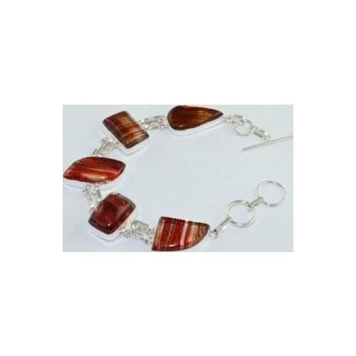 Sun Stone Silver Overlay on Copper Bracelet , 22.5 cm, B1767