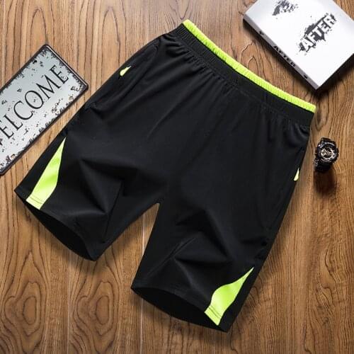 Elastic Waist Shorts for Men Spandex Summer Shorts Regular Mens Shorts Clothing Black Running Breathable Sports Shorts Oversized