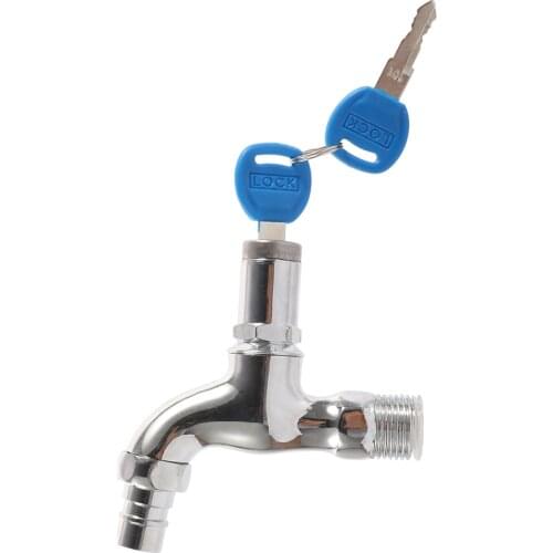 Outdoor Anti-theft Sink Faucet With Lock Key Single Handle Lockable Household Washing Water Tap