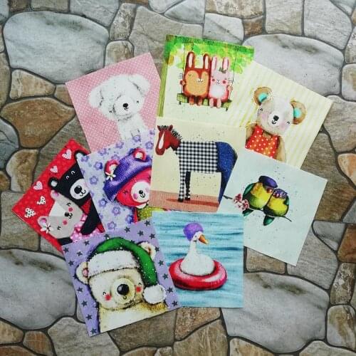 Syunss 1PCS Cartoon Doll Printed Hand Dyed Cotton Linen Fabric Telas Sewing DIY Patchwork Hand Embroidery Quilting Bags Tecido