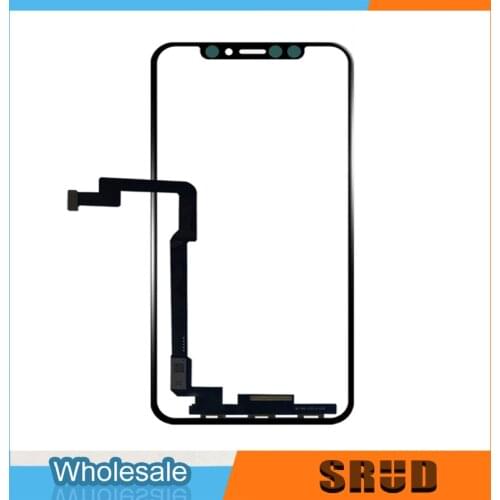 All ios Pass) A+ No Welding Touch Screen Glass With OCA Glue For iPhone X XS XSMAX Apple Long Cable Front Glass Panel Repairing