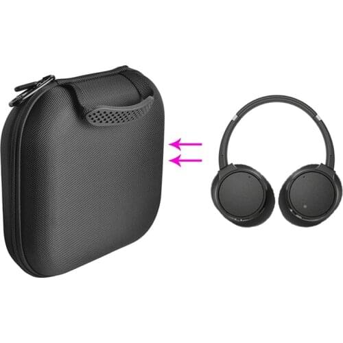Protective Headphone Case for SONY WH-CH700N Bluetooth Headphone Hard EVA Shockproof Portable Nylon Case Bag Cover
