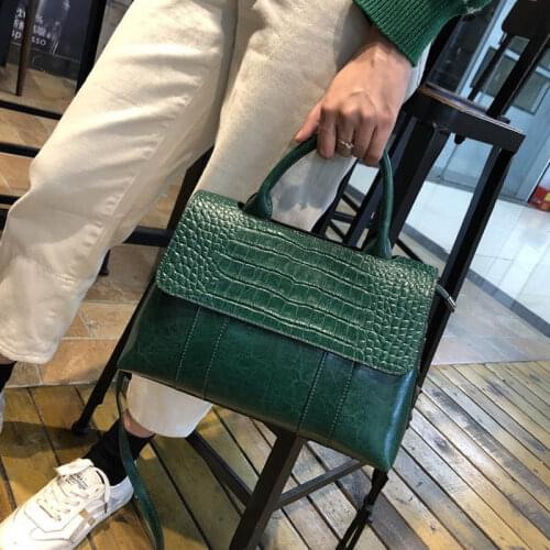 Women Leather Bag 2020 New Fashion Crocodile pattern handbag shoulder bag genuine leather handbag messenger bag Female Bag
