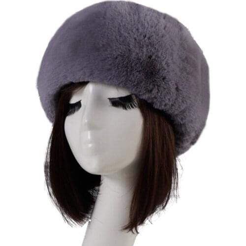 Winter Warm Hat Headwear Faux Fur Headband Fashion Women Soft Plush Hat Outdoor Earwarmer Headband