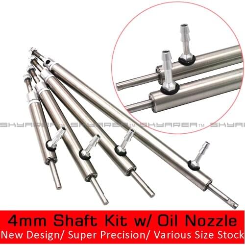 1 Piece 4mm Stainless Steel Marine Boat Prop Shafts and Shaft Sleeve Tuber Set with Oil Nozzle for RC Boat Accessory Parts