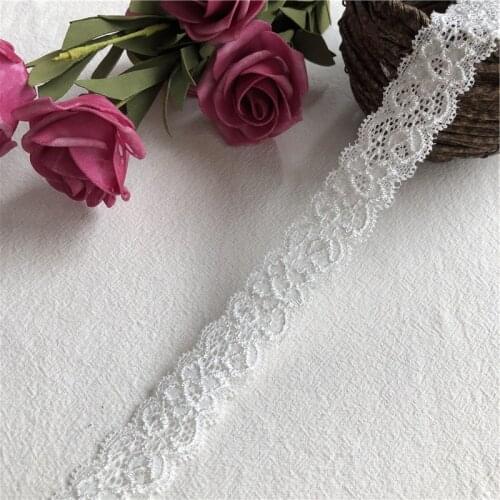 2.5cm S1873 chaud brodé blanc fleur dentelle tissu dubaï couture bricolage garniture tulle applique ruban collier robe mariée