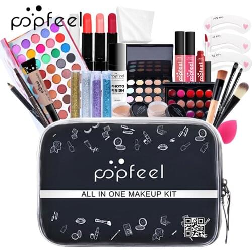 27PCS Cosmetics Kit ALL IN ONE Full Professional Makeup Set Makeup Artist Portable Cosmetic Bag Make Up Gift Box Suit Dropship