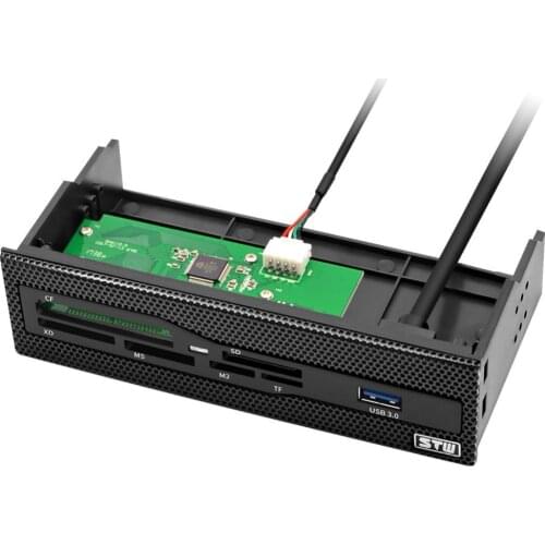 5.25 Inch Internal Card Reader For Computer With USB 3.0 SD Micro SD CF XD MS M2 TF Front Panel All In 1 Memory Card Reader