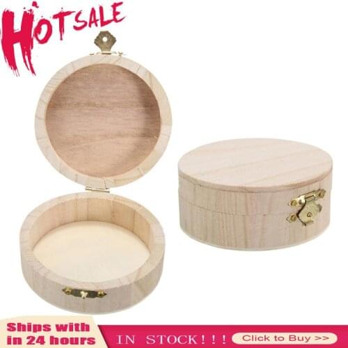 9.8*9.8*4.3cm Round Wooden Box Jewelry Watch Ring Necklace Bracelet Gift Wooden Storage Box Wedding Gift Organizer Drop Shipping