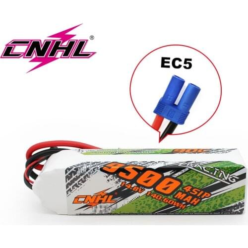 CNHL Lipo 4S 14.8V Battery 9500mAh 90C With EC5 Plug For RC Cars Parts Boats FPV Helicopter Airplane Jet Edf Speedrun