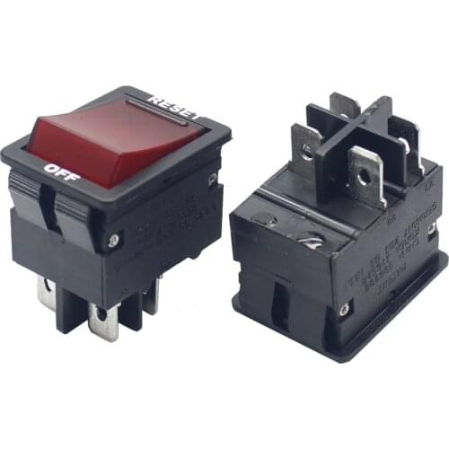 10A 16A Manual Reset Thermal Double Polar Circuit Breaker Over Current Overload Protector Switch