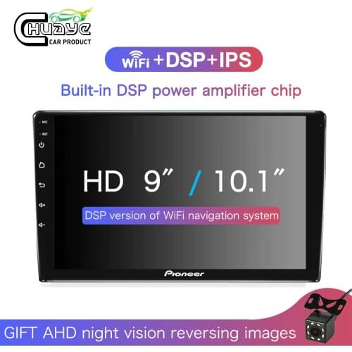 NEW 9/10.1 Inch Pioneer Android Large Screen Car GPS Navigation WiFi Bluetooth Multimedia DVD DVR Video Player With DSP Function