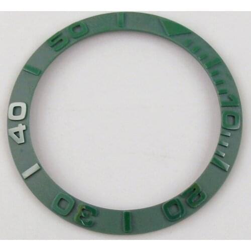 38mm Brushed Green Ceramic Bezel Insert Fit 40MM Watch Case