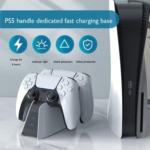 For PlayStation 5 PS5 2-Pin Contact Dual Fast Charging Dock Station Dock USB Type-C For DualSense Charger Wireless Controller