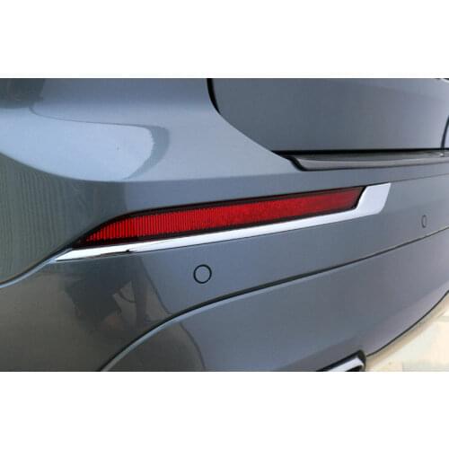 For Volvo XC60 2018 2019 Chrome Rear Fog Light Lamp Eyelid Cover Trim 2pcs ABS Car modification Auto parts