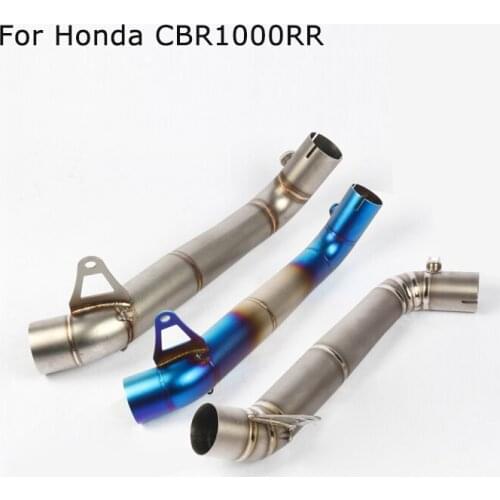 For Honda CBR1000 Motorcycle Exhaust System Mid Link Connect Pipe 60MM Stainless Steel Titanium