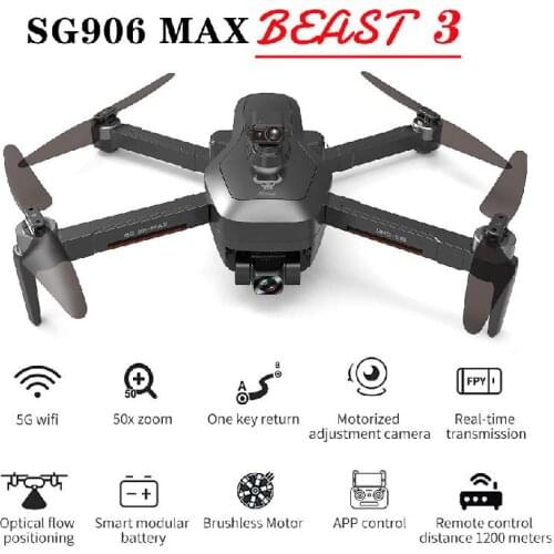 Sg906 Max Beast 3 Obstacle Avoidance Drone Gps Three-axis Brushless Aircraft 5g Wifi Fpv 26mins Dron 4k Hd Rc Quadrotor
