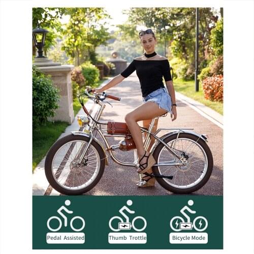 Electric Bike 500W Classic Vintage electric bicycle Electric Fat Bike Beach Retro Bike Cruiser Electric Bicycle e bike