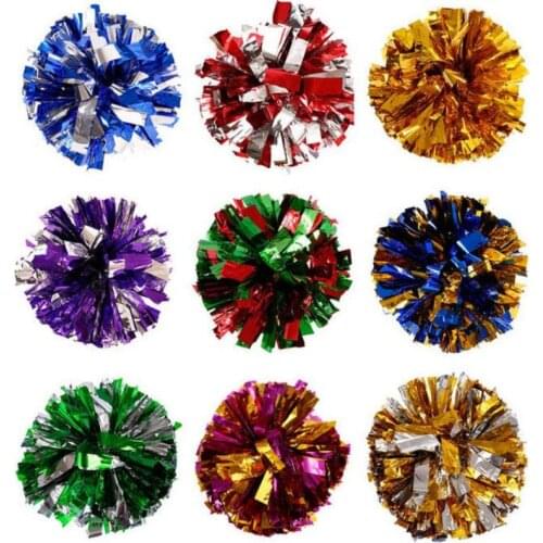 Hot 2pcs/lot sport Cheerleading PomPoms Cheerleader Supplies Fake Flowers for Game Dance Party Use Pompoms Competition Flower